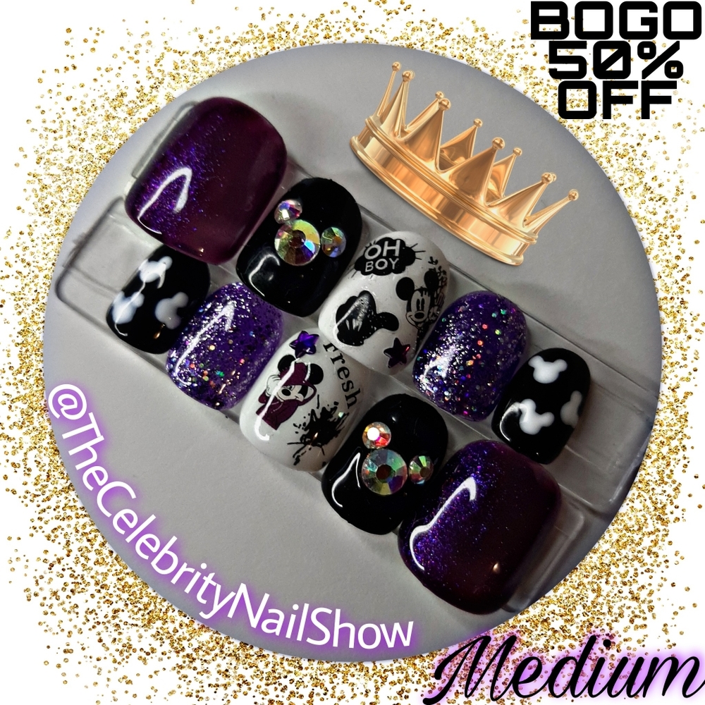 MAGIC MANI press on nails MICKEY FROM THE BLOCK size Medium